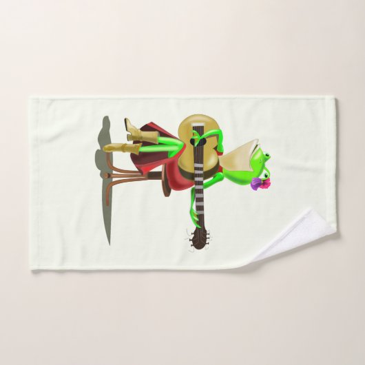 Frösche Gitarrenbadetücher Spaß - Malerei Badhandtuch Set (Handtuch)