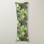 Frösche - grüne und weiße Wasserlilien Seitenschläferkissen (Vorderseite Vertikal)