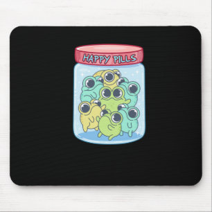 Frösche Happy Pills Aufkleber Mousepad