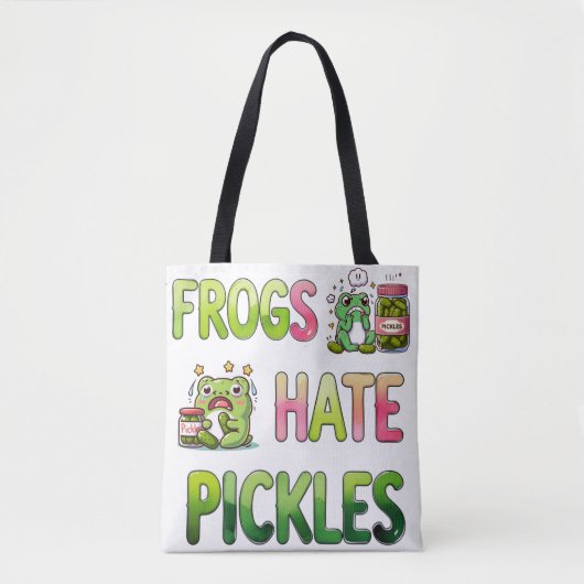 Frösche hassen Gurken Tasche (Vorderseite)