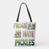 Frösche hassen Gurken Tasche (Rückseite)