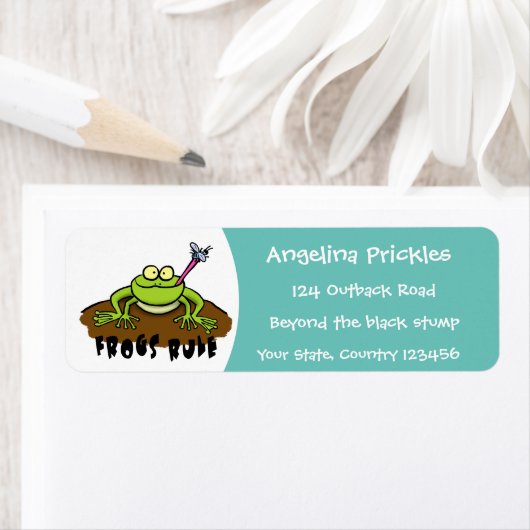 Frösche herrschen lustig-grüner Frosch-Cartoon (Insitu)