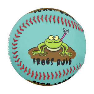 Frösche herrschen lustig-grüner Frosch-Cartoon Baseball