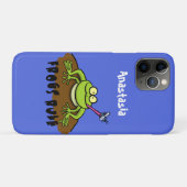 Frösche herrschen lustig-grüner Frosch-Cartoon Case-Mate iPhone Hülle (Rückseite (Horizontal))