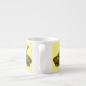 Frösche herrschen lustig-grüner Frosch-Cartoon Espressotasse (Rückseite)