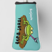 Frösche herrschen lustig-grüner Frosch-Cartoon Golf Headcover (Rotieren 90)