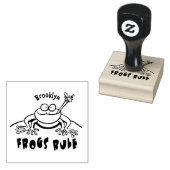 Frösche herrschen lustig-grüner Frosch-Cartoon Gummistempel (Stempel)