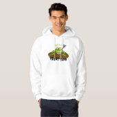 Frösche herrschen lustig-grüner Frosch-Cartoon Hoodie (Vorne ganz)