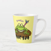 Frösche herrschen lustig-grüner Frosch-Cartoon Milchtasse (Rechts)