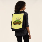 Frösche herrschen lustig-grüner Frosch-Cartoon Rucksack (Ausgewaschen)