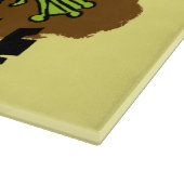 Frösche herrschen lustig-grüner Frosch-Cartoon Schneidebrett (Ecke)