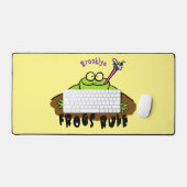 Frösche herrschen lustig-grüner Frosch-Cartoon Schreibtischunterlage (Tastatur & Maus)