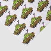 Frösche herrschen lustig-grüner Frosch-Cartoon Seidenpapier (Ausschnitt)