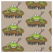 Frösche herrschen lustig-grüner Frosch-Cartoon Stoff (Nahaufnahme)