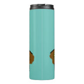 Frösche herrschen lustig-grüner Frosch-Cartoon Thermosbecher (Rückseite)