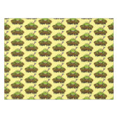 Frösche herrschen lustig-grüner Frosch-Cartoon Tischdecke (Vorderseite (Horizontal))