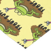 Frösche herrschen lustig-grüner Frosch-Cartoon Tischdecke (Schrägansicht)