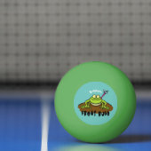 Frösche herrschen lustig-grüner Frosch-Cartoon Tischtennisball (Netto)