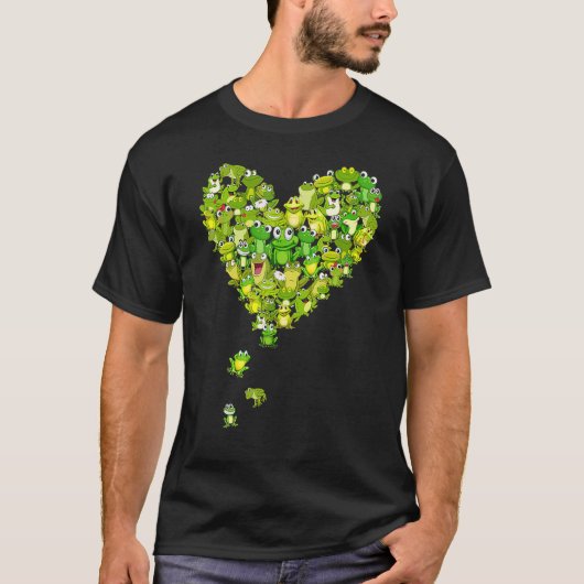 Frösche Herz verschiedene Arten von Fröschen Männe T-Shirt (Vorderseite)