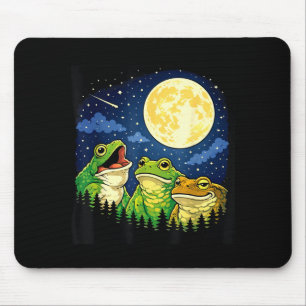 Frösche heulen Mond Meme Berge Kiefern Natur Mousepad