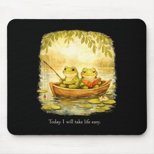 Frösche ich werde das Leben leicht friedlich ruhig Mousepad (Vorne)