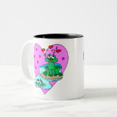 Frösche in der Liebe Zweifarbige Tasse (Vorderseite Links)