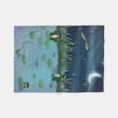 Frösche in einem Lilippteich Fleecedecke (Vorderseite (Horizontal))