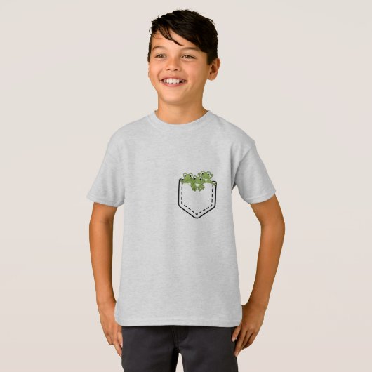 Frösche in einer Hosentasche T-Shirt (Vorne ganz)