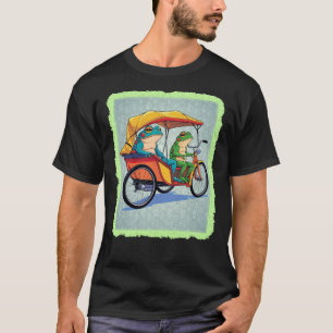 Frösche in einer Rickshaw T-Shirt