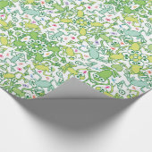 Frösche in jeder Ecke dieses schlanken Musters Geschenkpapier (Ecke)