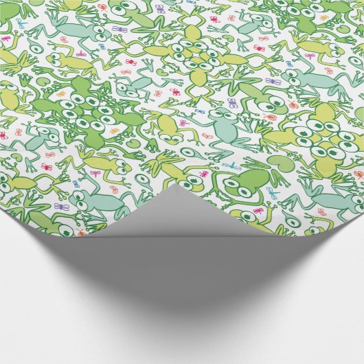 Frösche in jeder Ecke dieses schlanken Musters Geschenkpapier (Ecke)