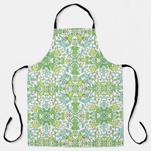 Frösche in jeder Ecke dieses schlanken Musters Schürze (Vorderseite)