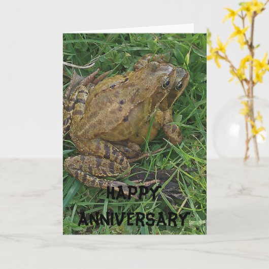Frösche Jubiläumskarte Karte (Gelbe Blume)