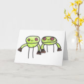 Frösche Karte (Gelbe Blume)