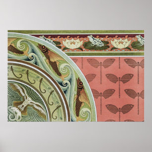 Frösche, Libellen, Fliegende Fische, Drachen und R Poster