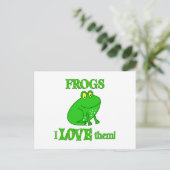 Frösche Liebe Postkarte (Stehend Vorderseite)