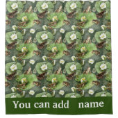 Frösche, Lilien, grün und weiß Duschvorhang (Vorderseite)