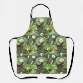 Frösche, Lilien, grün und weiß Schürze (Vorderseite)