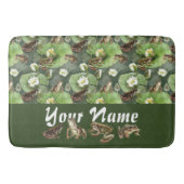 Frösche-Lilienmuster Badematte (Vorderseite)