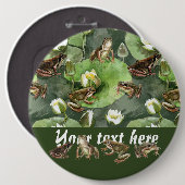 Frösche-Lilienmuster Button (Vorne & Hinten)