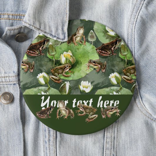 Frösche-Lilienmuster Button (Beispiel)