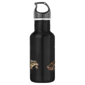 Frösche-Lilienmuster Edelstahlflasche (Rückseite)