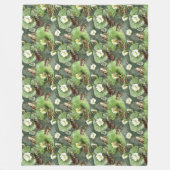 Frösche-Lilienmuster Fleecedecke (Vorderseite)