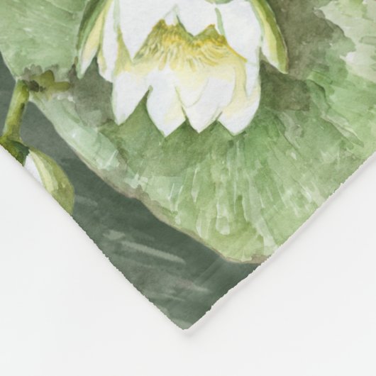 Frösche-Lilienmuster Fleecedecke (Ecke)