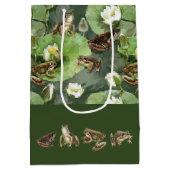 Frösche-Lilienmuster Mittlere Geschenktüte (Rückseite)