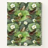 Frösche-Lilienmuster Notizblock (Rückseite)