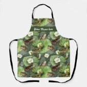 Frösche-Lilienmuster Schürze (Vorderseite)
