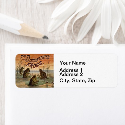 Frösche Lily Pads Moon Illustration (Insitu)