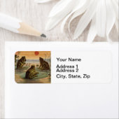 Frösche Lily Pads Moon Illustration (Insitu)