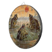 Frösche Lily Pads Moon Illustration Dartscheibe (Vorderseite rechts)